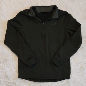 Under Armour Mens Dark Green Quarter-Zip Pullover